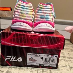 Fila Kids' Multicolor Glitter Strap Sneakers
